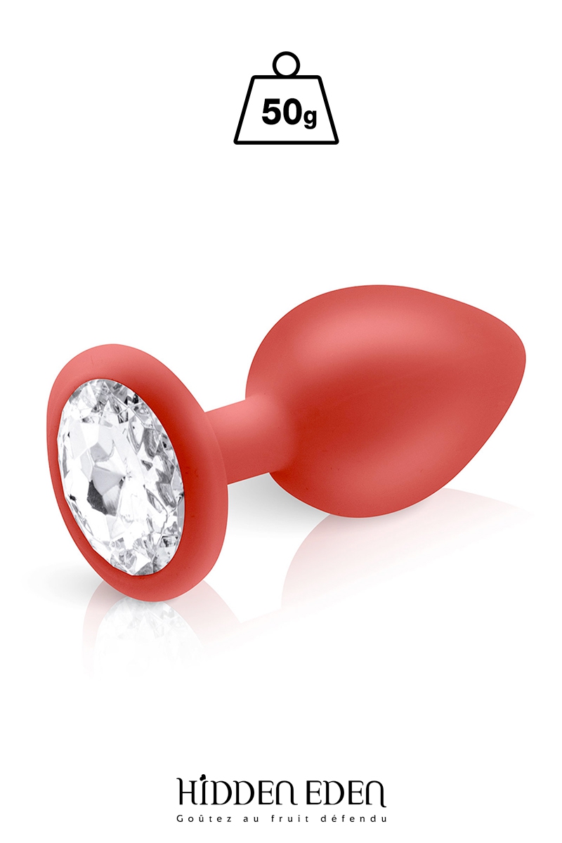 Plug bijou silicone rouge M – Hidden Eden