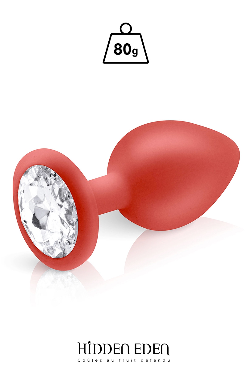 Plug bijou silicone rouge L – Hidden Eden