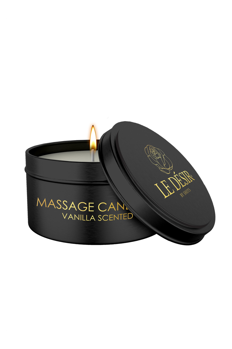 Bougie de massage érotique vanille 100g – Le Désir Bougie de massage érotique vanille 100g – Le Désir