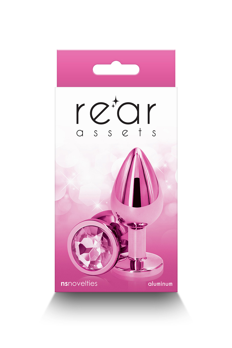 Plug bijou aluminium chromé rose M – Image 3